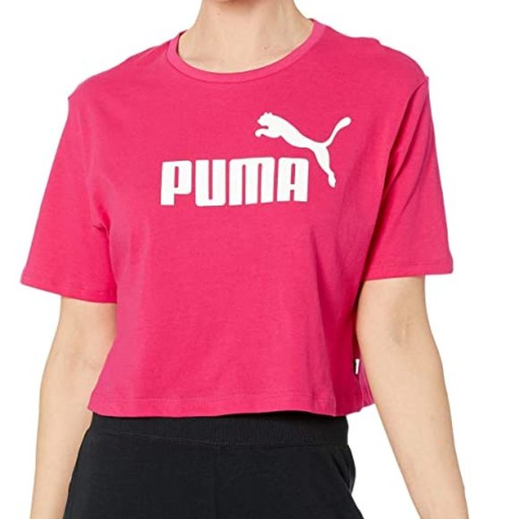Puma Tops - PINK PUMA ESSENTIAL+ CROPPED TEE